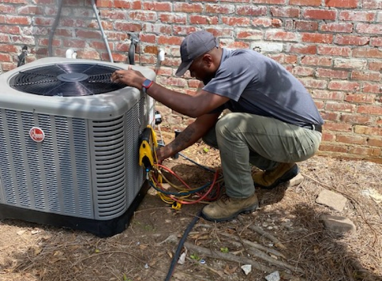 Unit inspection by HVAC technician