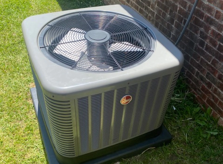 newly installed HVAC unit